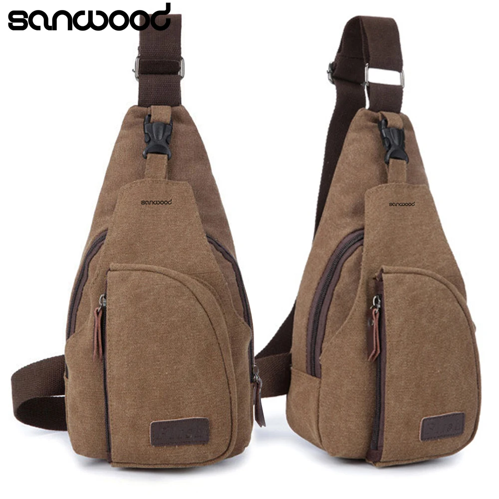 2015 الرجال قماش الرافعة رسول عارضة حقيبة الكتف الصدر حزمة صغيرة crossbody 6O23