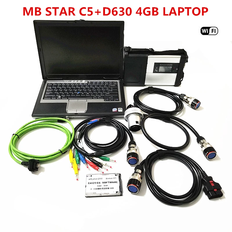 star диагностический инструмент MB STAR C5 sd подключения и D630 4GB ноутбук с,09 full softtware HDD SSD для mb star c5 D630