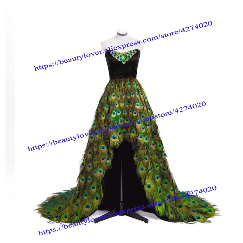 Peacock feather dress