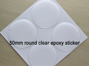 

50mm Round Transparent Epoxy Stickers 3D Effect DIY Crafts Jewelry Making Accessories