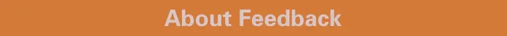 About Feedback