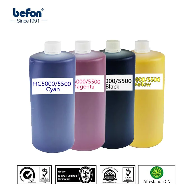 

befon Compatible Ink Replacement for Riso color ink HC5000 5500 riso 5500 ink C K Y M 1000ml bottle