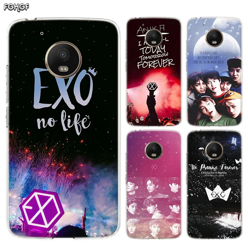 Силиконовый чехол-накладка EXO Boy Team для Motorola MOTO G7 G5 G5S G6 E4 E5 Plus G4 Play |