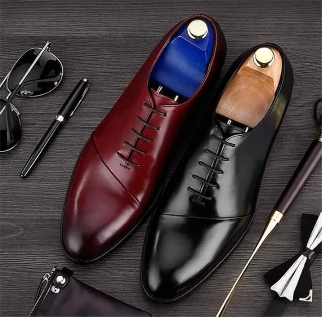 US $223.99 |Männer lederschuhe business kleid anzug Britischen stil spitz lace up wedding patchwork leder schuhe neue in Männer lederschuhe business Leder Herren Business Oxford Lässige Mode Britischen Stil