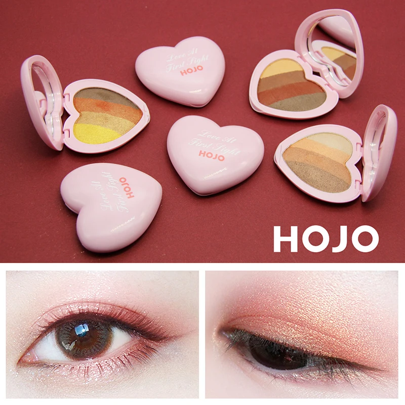 

HOJO Heart Shape Shimmer Eyeshadow Palette Korean Style Matte Naked Eye Shadow Beauty Makeup Easy To Wear Pigment Palette Set