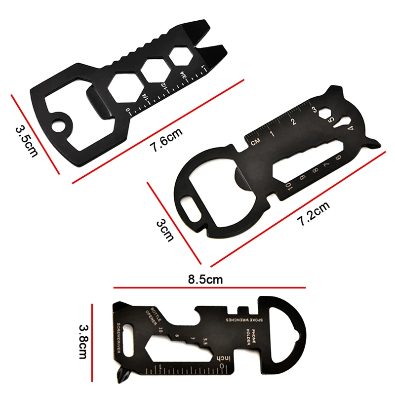 

Stainless Steel EDC Pocket Card Tool Portable Outdoor Multi-Function Combination Tool Card Safe Tools 3 Sizes
