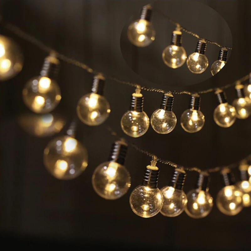 

Bulb Light 2.5M 20leds LED Fairy String Lights Copper USB Home Outdoor Decoration Christmas Holiday Party guirlande lumineuse