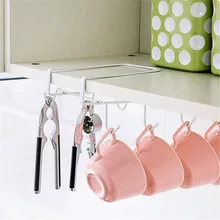 8 Крючки из нержавеющей стали стеллаж для вывешивания на шкаф Крюк Полка-органайзер для ванной Кухонные гаджеты