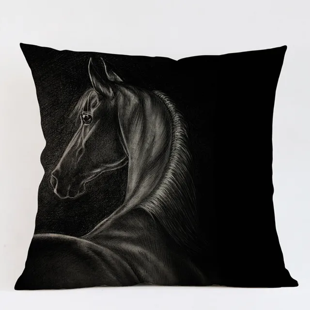 Black Horse Animal Emoji Pattern Decorative Cushion Cover Strong Gorgeous Horse Pillows Decor Black Horse Animal Emoji Pattern Decorative Cushion Cover Strong Gorgeous Horse Pillows Decor