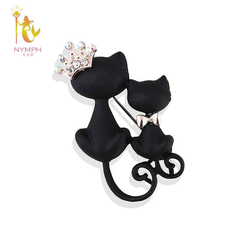 [NYMPH] Simple And Stylish Shiny Zircon Jewelry Brooch For Women Fine Cat Wedding jewelry B143 | Украшения и аксессуары