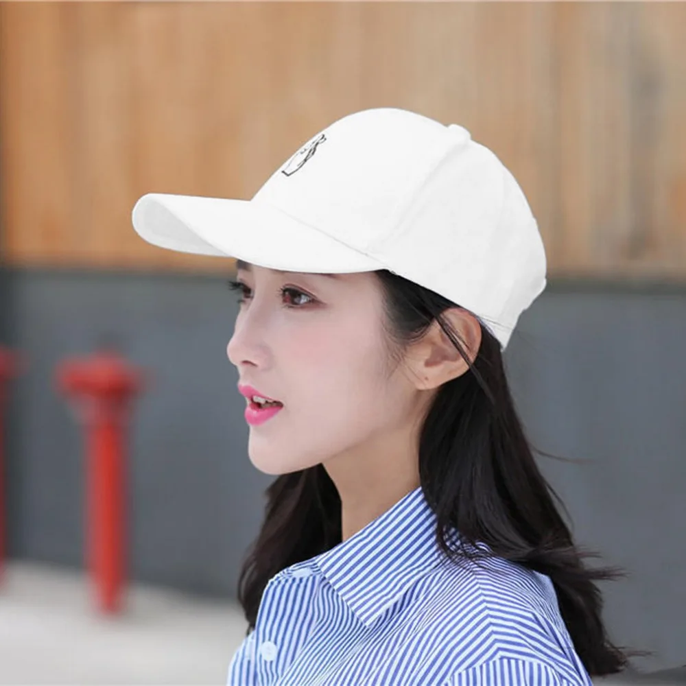 

Men Women Summer Running Caps Baseball Cap Special Finger Love Embroidery Solid Color Adult Hip-hop Cap Hat Snapback Cap Hot