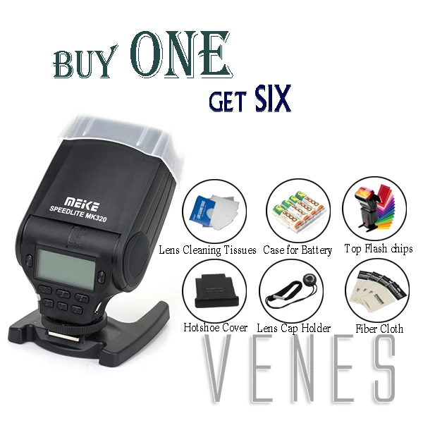 Special Offer Buy 1 get 7!!! MK-320 TTL Mini GN32 Flash Light Speedlite work For Micro Four Thirds Camera Panasonic Olympus