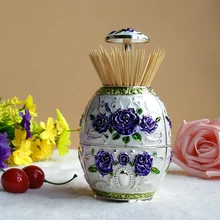 Благородный Европейский тримерный цветок резьба толчок Тип зубная палка подсвечник, декоративные изделия