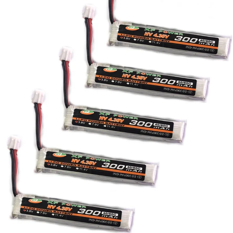 10 шт. 3,8 V 300mAh 40C/80C 1S HV 4,35 V PH2.0 Lipo батарея для TRASHCAN Snapper6 7 8 US65 Cine Whoop BetaFPV Дрон RC Квадрокоптер