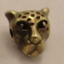 BoYuTe(100 шт./лот) металлический сплав животное лиса Лев Сова бусины в форме головы леопарда для изготовления браслетов - Цвет: 10x10x7MM