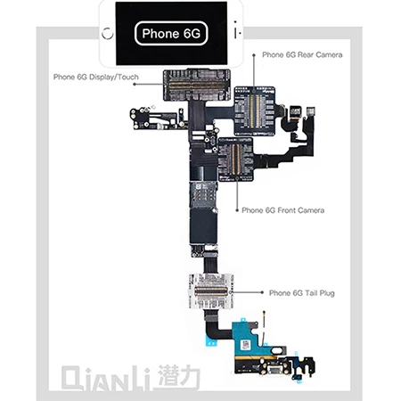 Гибкий кабель для iPhone 6/6 P/6 S/6SP/7/7 P/8/8 P/X материнская плата измерение сопротивления напряжения тест Удлинитель телефон Ремонт Инструменты - Цвет: 6