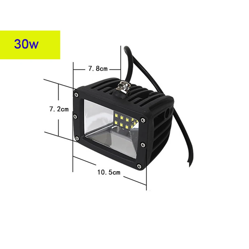 30w 60w 120w watt rectangular led work light adjustable bracket flood led driving light bar 4x4 offroad led light bar barra led bar luci 4x4 12v 24v car styling for mining 24v truck utv atv caravan tractor off road (5)
