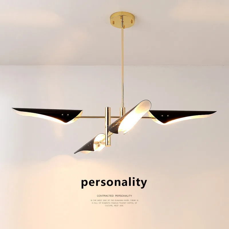 

Nordic Post-modern Creative Living Room Chandelier Clothing Shop Restaurant Bedroom Villa Lamp Metal Bevel Lamp Free Shipping