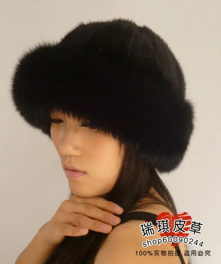 

Mink hat fur hat fox fur mink hair princess hat autumn and winter thermal