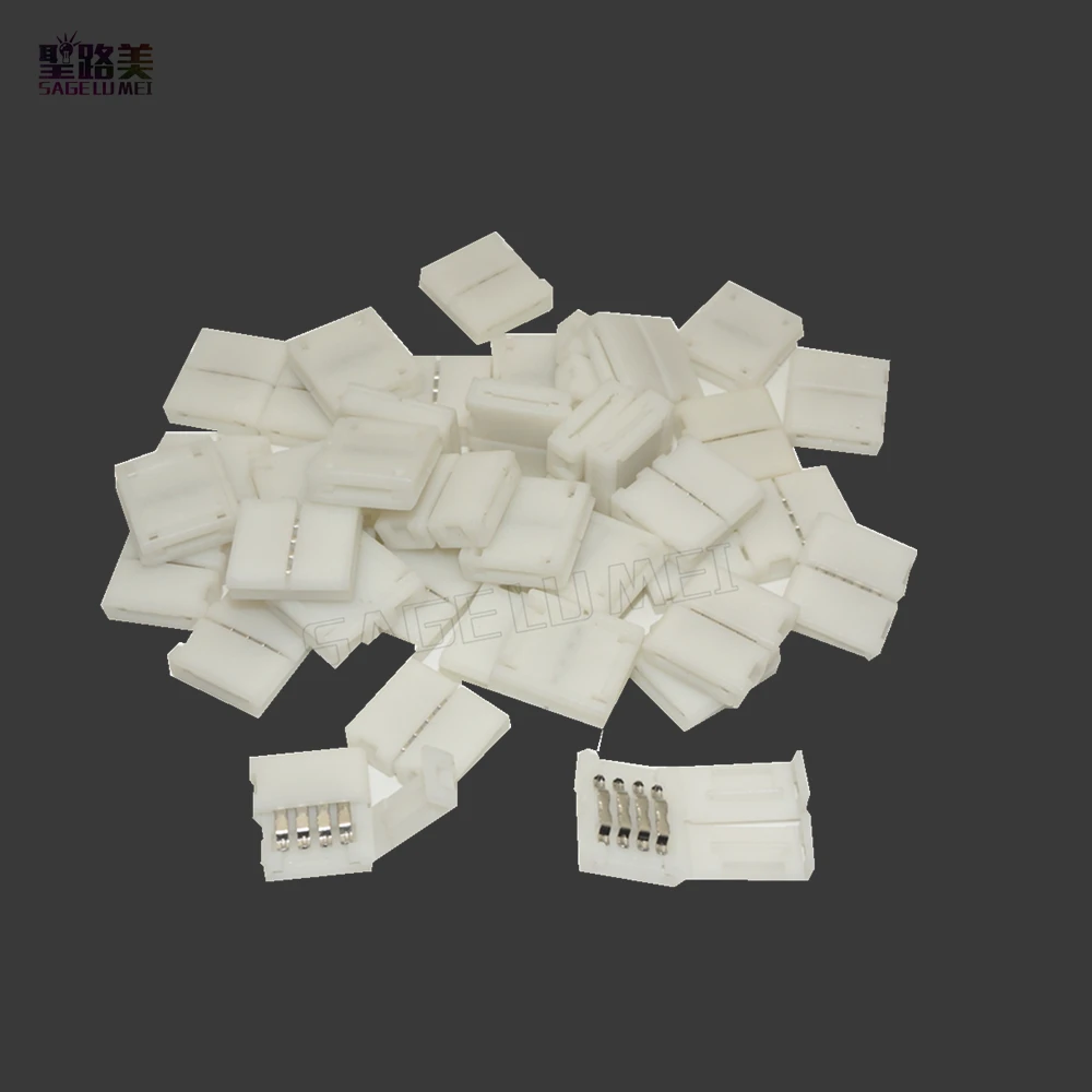 

1000 pcs 4pin conector,4pin 10mm width no screw no welding led fastener for RGB color 5050 SMD led flexible lamp strip lighting