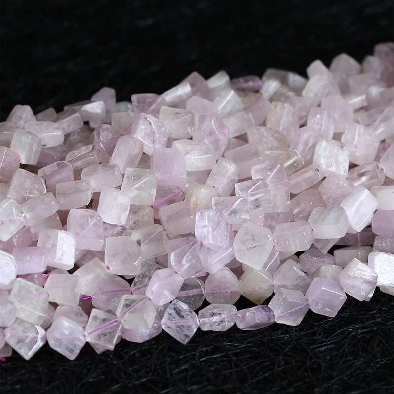 

Wholesale Natural Genuine Purple Pink Kunzite Spodumene Diamond shape Loose Beads Fit Jewelry DIY Necklace 15" 05330