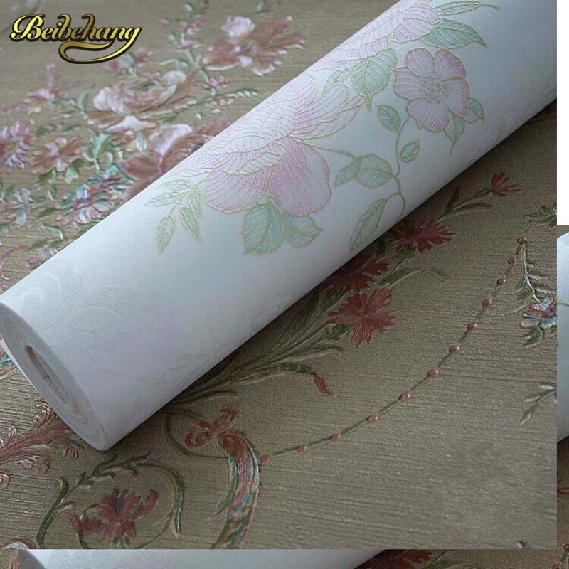 

papel de parede. 3D three-dimensional relief of European non-woven wallpaper wallpaper warm living room bedroom garden wallpaper