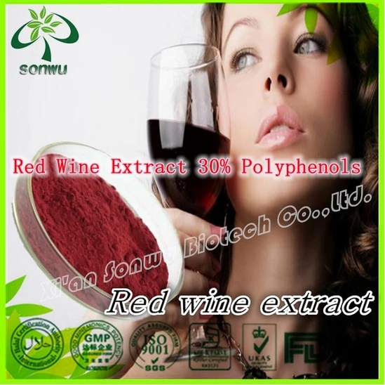 Hotsale Natural Red Wine Extract 30 Polyphenols capsule 500mg x 300pcs