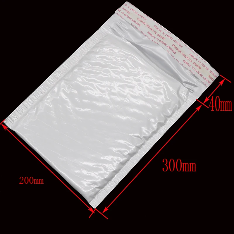 5pcs(20* 30cm+ 4cm) Pearl Film Bubble Bag Ultra Light White Waterproof Shockproof Thick Bubble Bag Gift Packaging Envelope