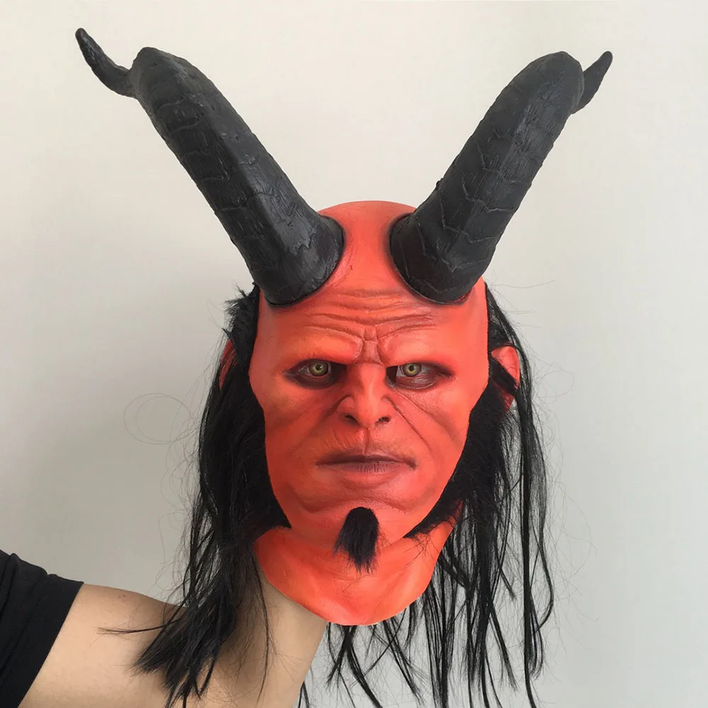 Маска Hellboy: Rise of the кровь Queen косплей Hellboy Call Dark латексные перчатки реквизит для
