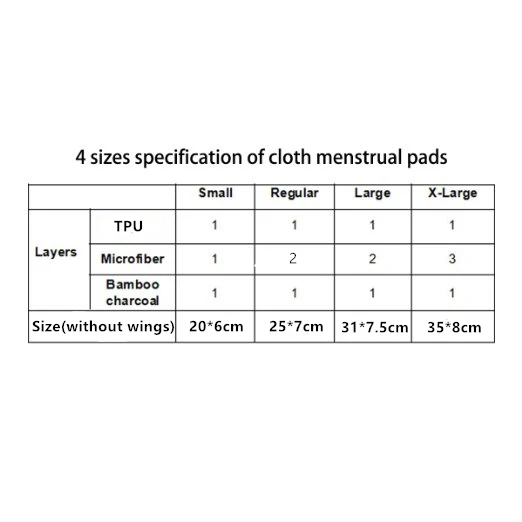Выбирайте размер и цвет, моющиеся менструальные прокладки, многоразовые гигиенические прокладки для мам, бамбуковый уголь, тканевые женские гигиенические прокладки