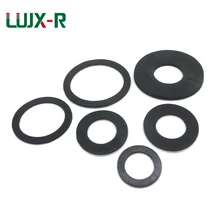 LUJX-R толщина 2 мм 10 шт. плоская резиновая прокладка черный уплотнительные кольца уплотнительного типа NBR Обычная шайба для манометра водонепроницаемый ID5/6 мм