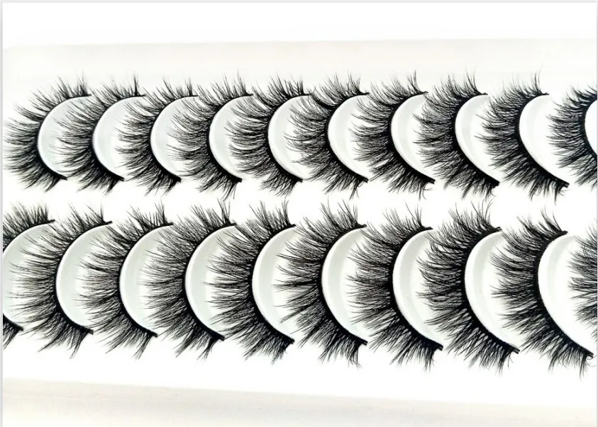 HBZGTLAD 1/5/10pairs Real Mink Eyelashes 3D Natural False Eyelashes 3d Mink Lashes Soft Eyelash Extension Makeup Kit Cilios - Color: 133