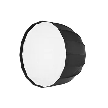 

90cm Portable Deep Parabolic Umbrella Softbox Andoer 16 Rods for Bowens Mount Studio Flash Light for Aputure COB/Godox AD600B