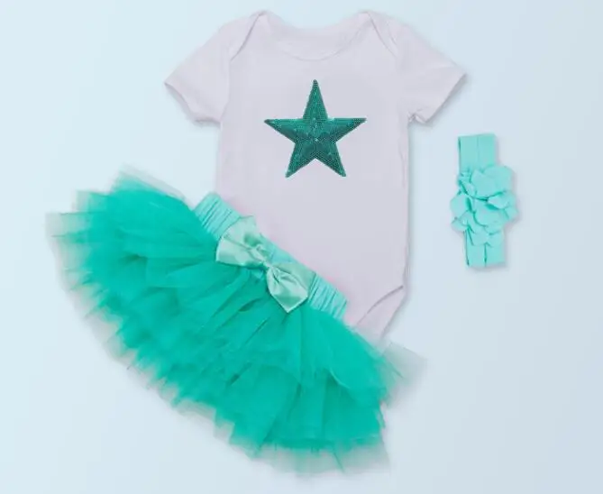 3 шт. Детские хлопковые топы с коротким рукавом и принтом звезд|dolls accessories|accessories for