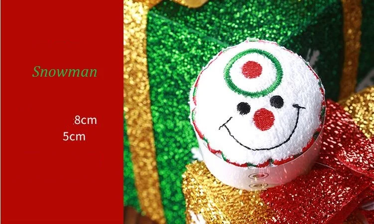 Рождественский подарок, полотенца-пирожные в форме Санта Клауса, хлопок, сухое полотенце, зеленое и белое мороженое, подарок, украшение для дома для детей