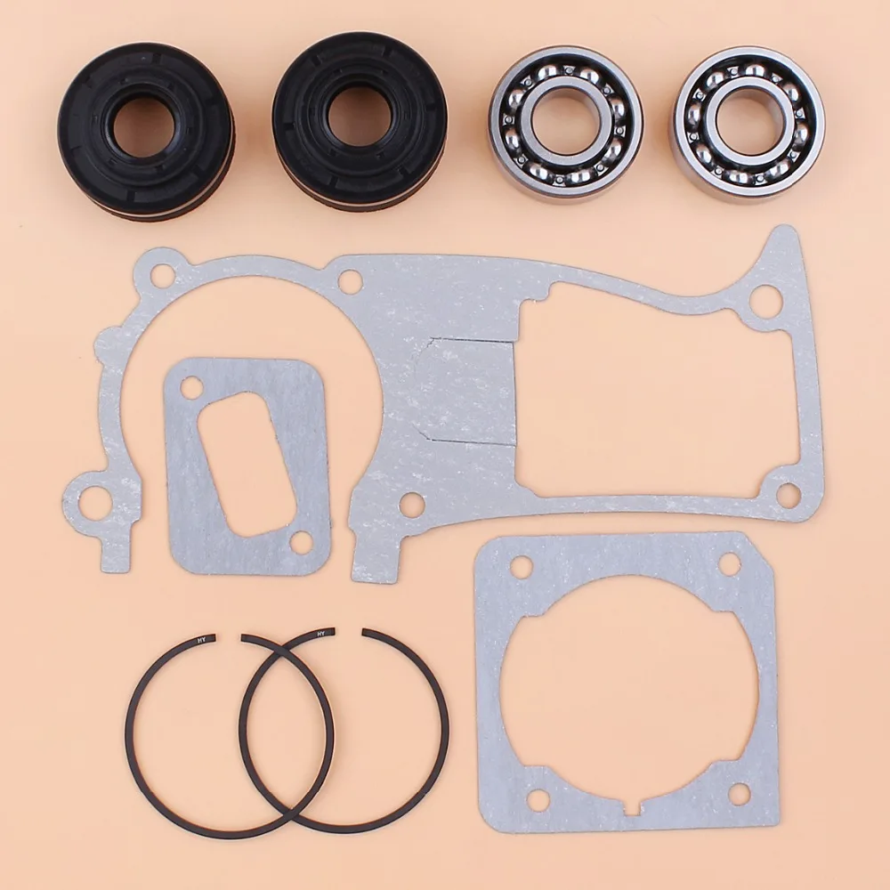 Crankshaft Ball Bearing 45mm Rings Gasket Set For Husqvarna 346XP 350