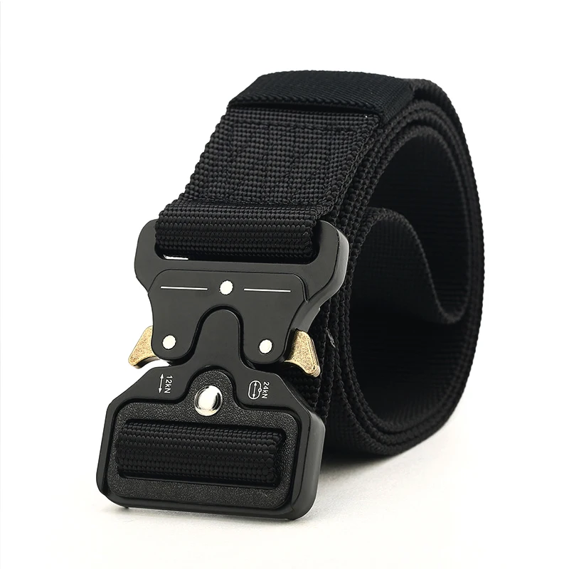 Baratos Hip Hop Street Wear cinturón Rollercoaster Metal botón lona para Mujeres Hombres cinturones de seguridad moda montaña rusa de alta calidad
