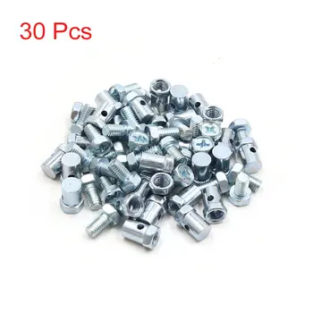 

X Autohaux 30pcs 5mm Thread Motorcycle Scooter Brake Cable Wire Solderless Nipple Screws