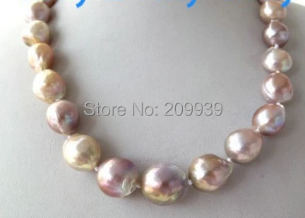 

huij 004172 Unusual Purple Keshi Keishi Baroque Pearl Necklace Blister Pearl Clasp
