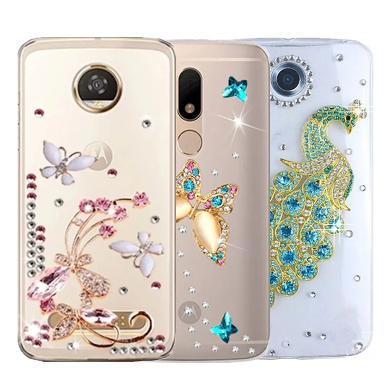 Для Motorola G7 чехол ручной работы со стразами чехлы для телефонов G6 Plus X4 Z Z3 E5 G4 Z2 Play E4