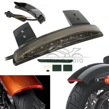 12V Chopper Motorcycle Rear Fender Edge Red 8 LEDs LED Tail Light Brake Running for Harley