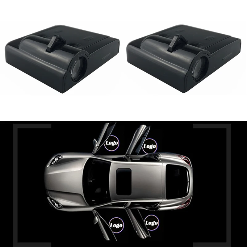 

2pcs Wireless Car Door LED Welcome Light for Renault for Peugeot for Mustang for Cadillac for Volvo for Skoda for Lada for Seat