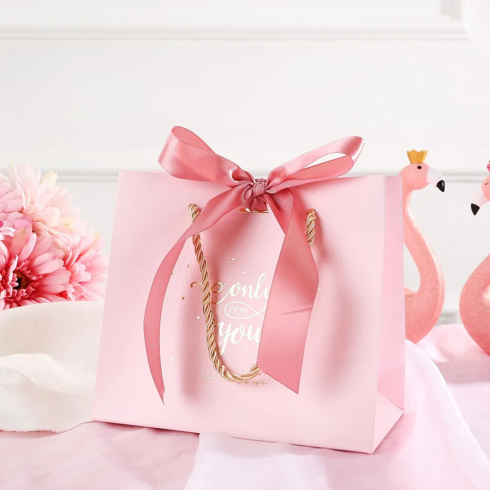 10 шт. новая Оригинальная розовая Высококачественная бумажная Свадебная коробка для конфет, сумка, упаковочная коробка, свадебные сувениры, товары для дня рождения