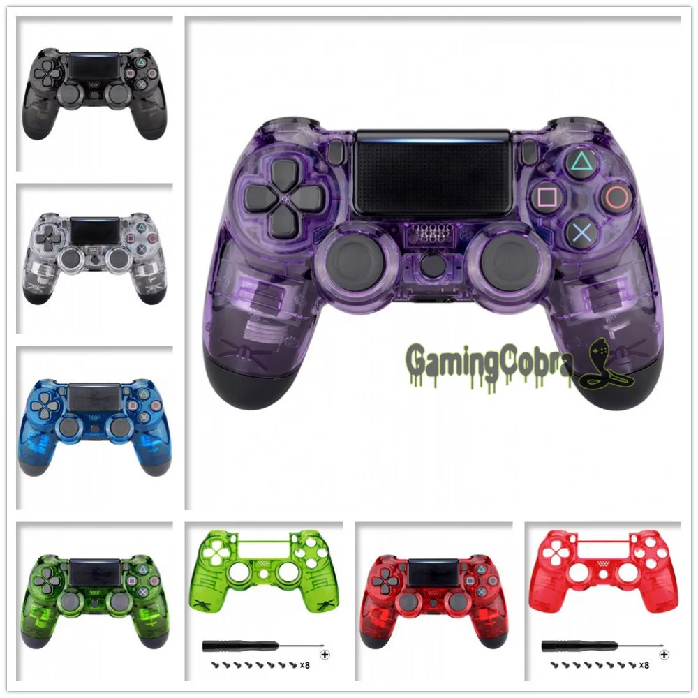 

Transparent Crystal Front Housing Shell Faceplate Cover Repair Part for PS4 Slim Pro Controller - SP4FM01G 03G 04G 05G 06G 07G
