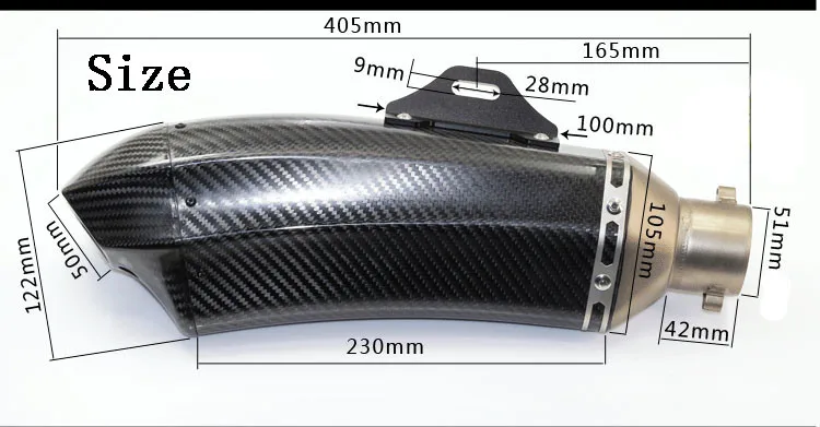 Универсальный глушитель для мотоцикла выхлопная труба CBR CBR125 CBR250 CBR400 CBR600 CBR900 CBR1000