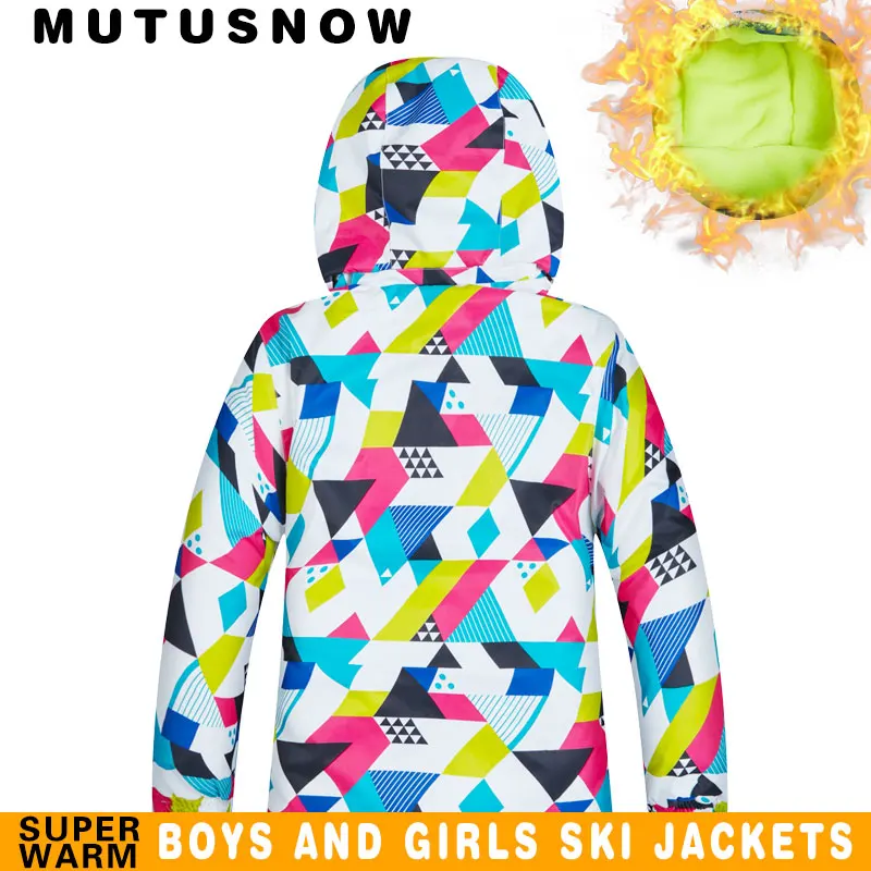 Лыжная куртка для девочек; зимняя Фирменная теплая Высокое качество Водонепроницаемый ветрозащитные утепленные тепло-30 градусов Одежда для сноуборда куртка для снежной погоды;