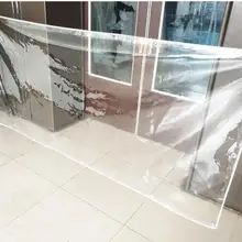 Заказной толстый 6 м X 4 м прозрачный трапециевидный Открытый Чехол, водонепроницаемая ПВХ ткань, прозрачный дождевой брезент