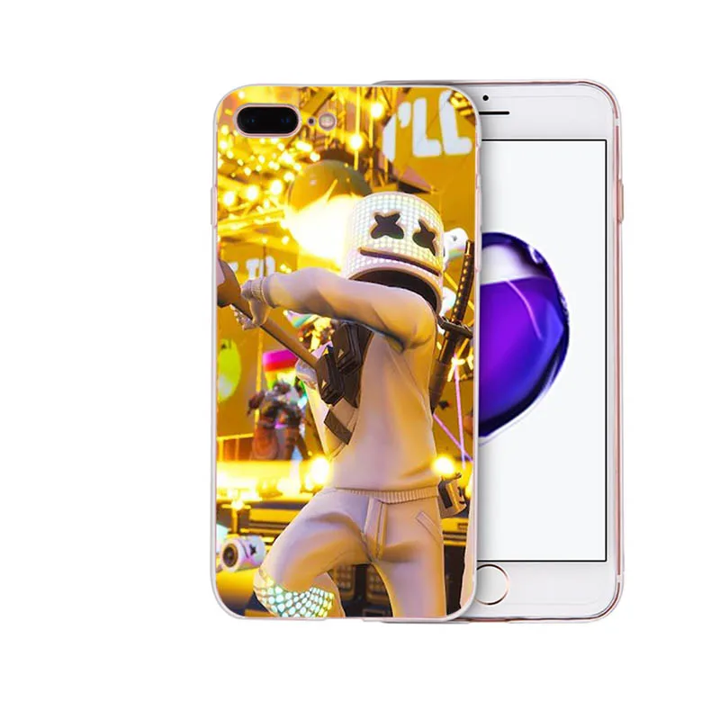 Мягкий силиконовый DJ Marshmello чехол для телефона marshmallow для iPhone 6 7 8 6s plus shell X XR XS MAX cover 5 5S se для TPU Apple Coque