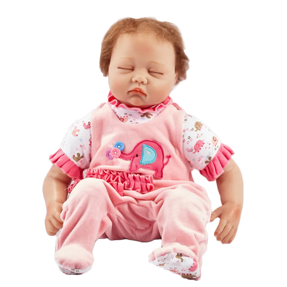

55CM 22'' Handmade Reborn Silicone Babies Dolls Realistic Reborn Baby de silikon Dolls For girls Gifts ds35 Baby Hobbies Toy