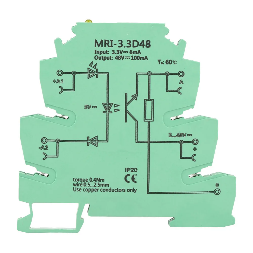 MRA-48D3 ультра-тонкий 6 2 мм AC твердотельный релейный модуль вход 4-32VDC PLC TS-35 рельсовый